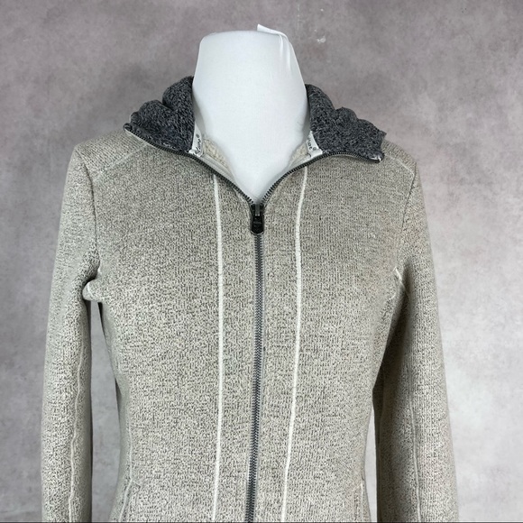 Kuhl Stella Gray Beige Alfpaca Fleece 